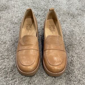 Naturalizer Cognac Leather Penny Loafers for Women